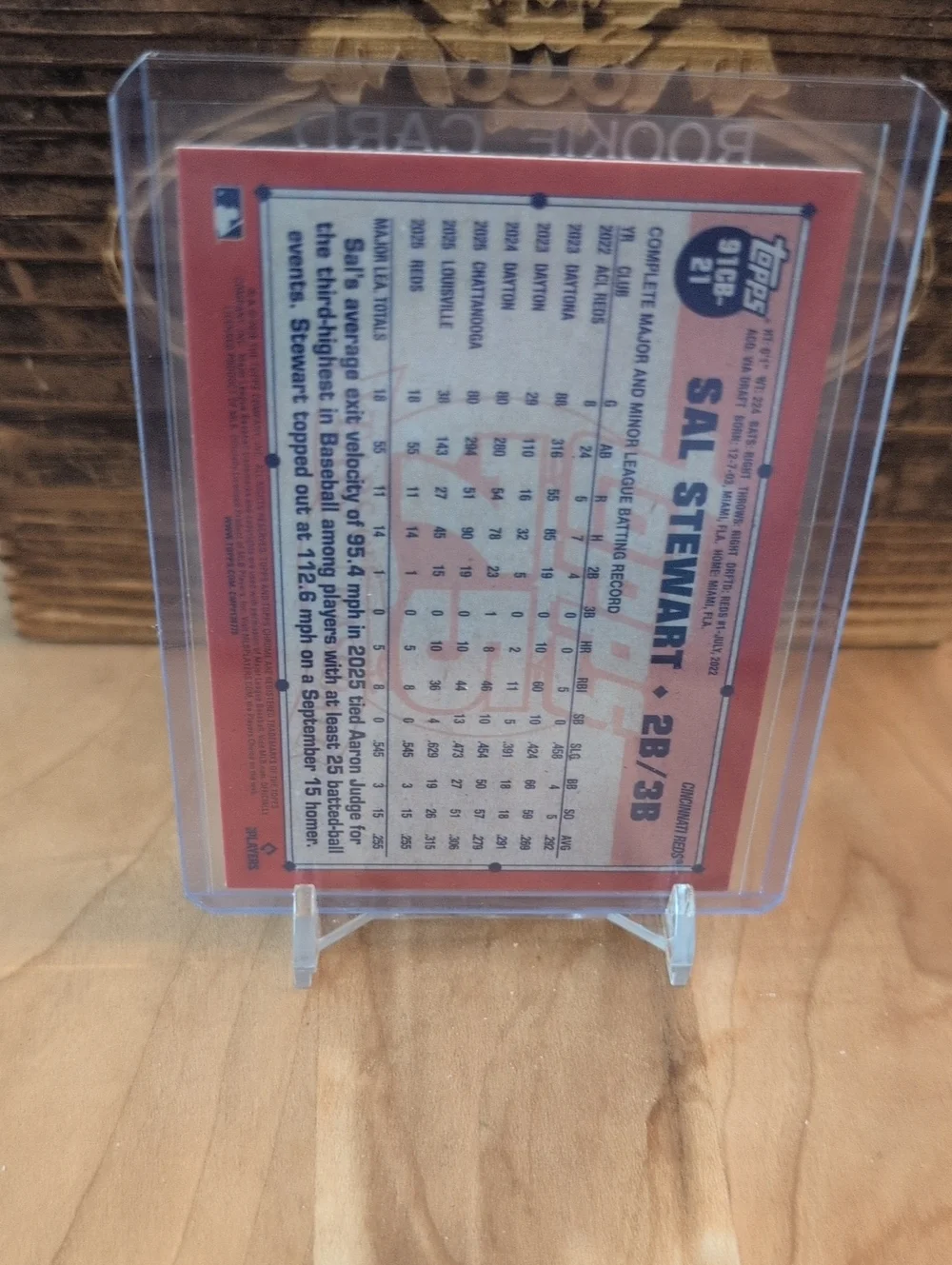 2026 Topps Chrome Sal Stewart 75th Anniversary Silver Refractor Rookie Card Reds